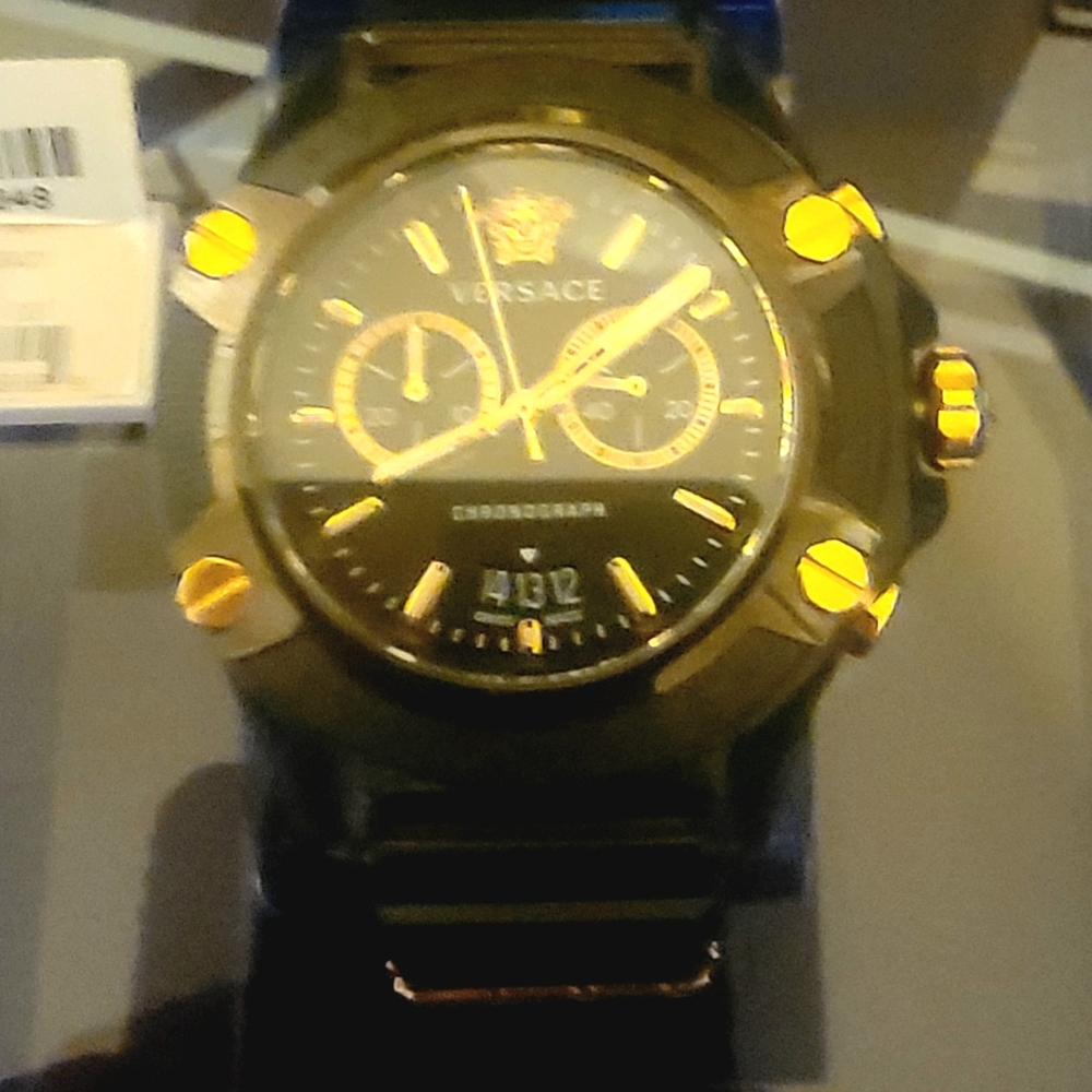 Authentic Versace Black and Gold Smartwatch